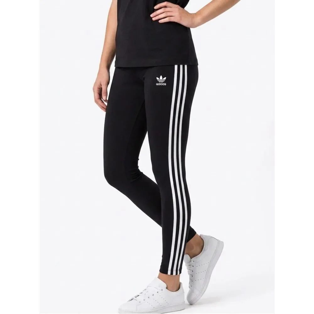 ADIDAS | Three Stripe Ankle Length Leggings Large